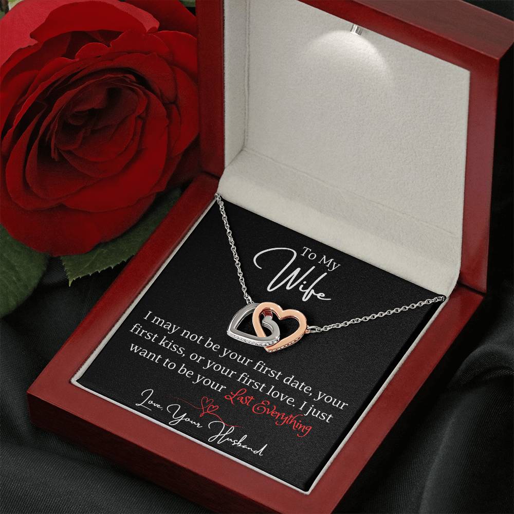 To My Wife Interlocking Hearts Necklace