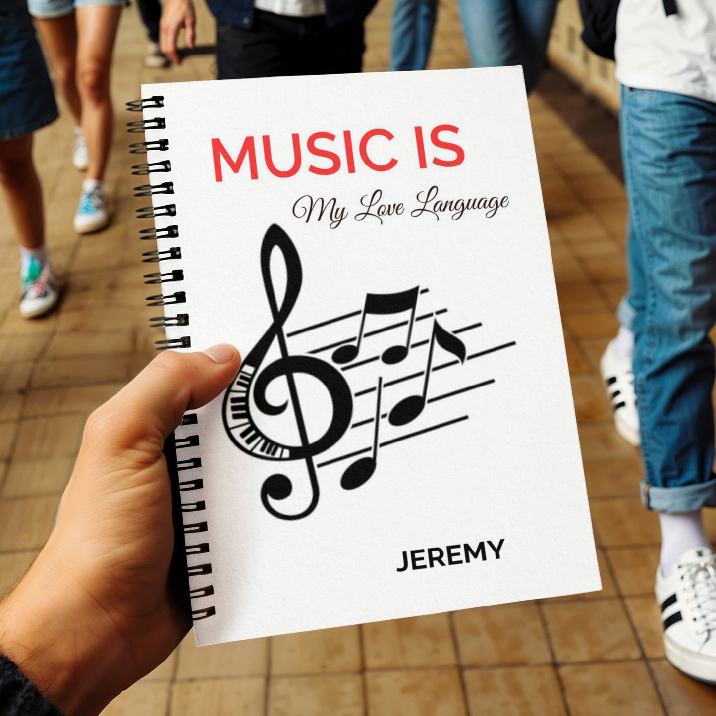 Personalized Music Lover Spiral Notebook