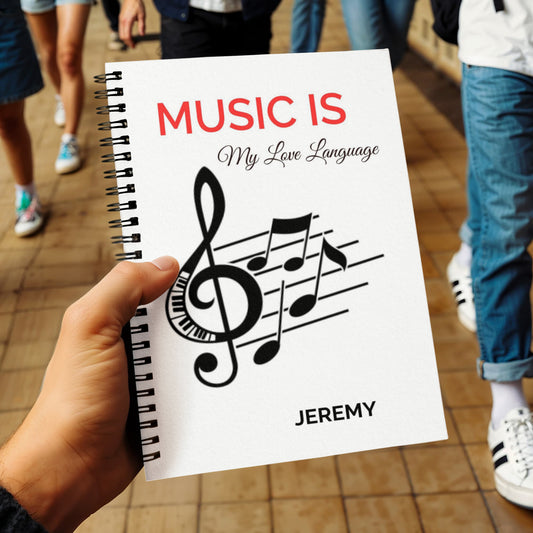 Personalized Music Lover Spiral Notebook