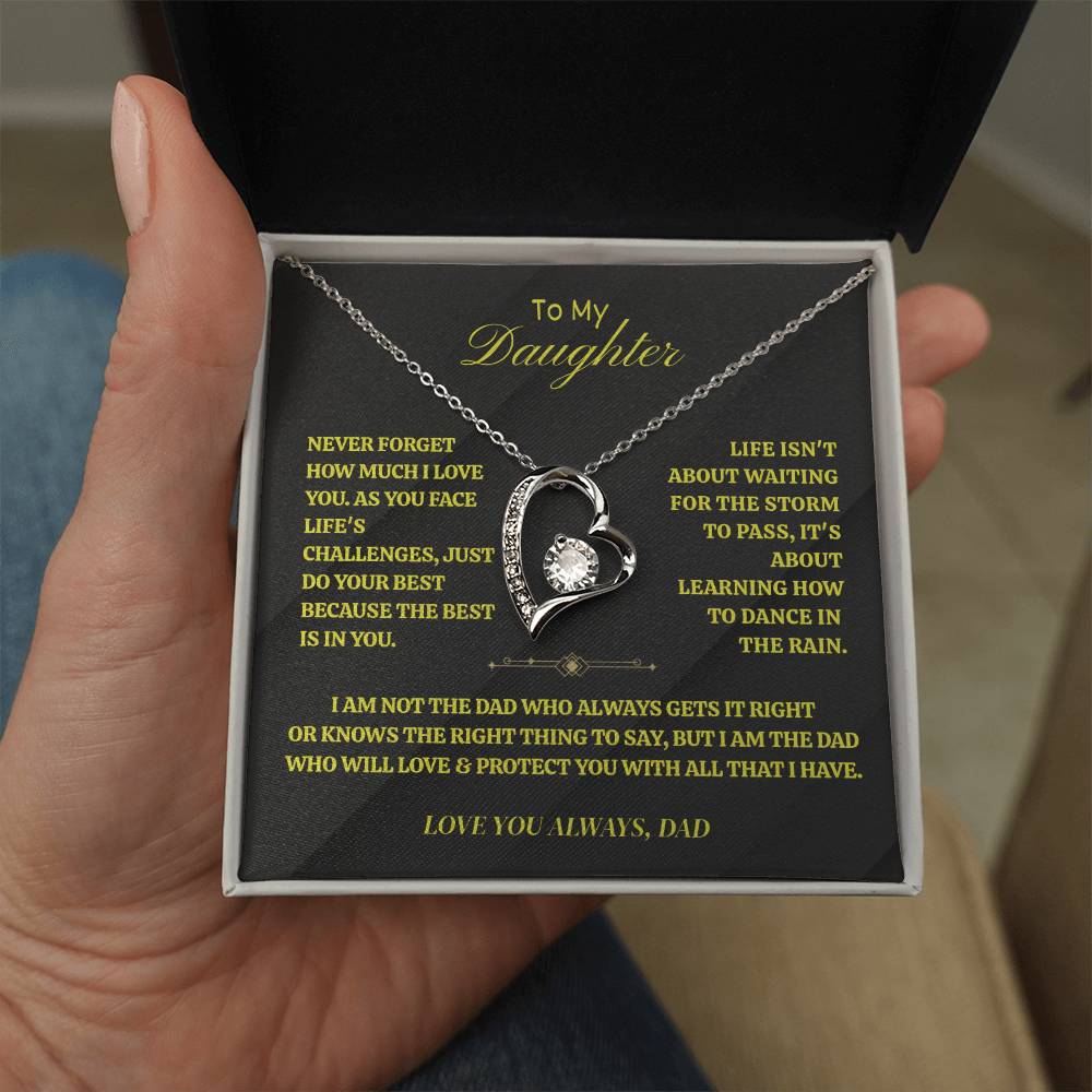 Forever Love Necklace with Message Card ~ Daughter