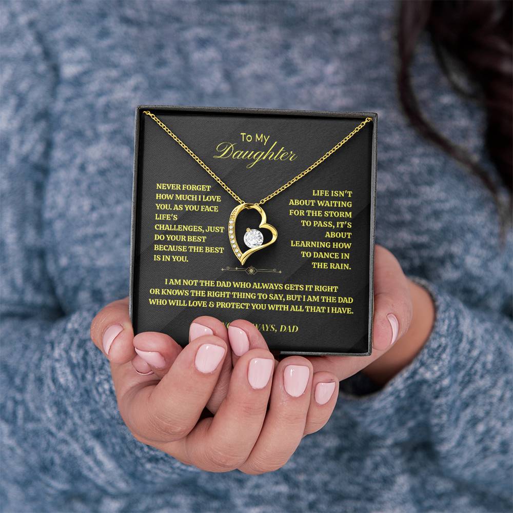 Forever Love Necklace with Message Card ~ Daughter