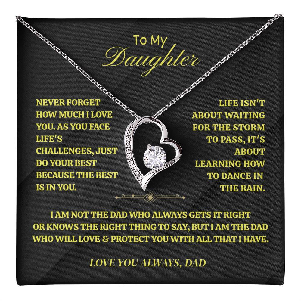 Forever Love Necklace with Message Card ~ Daughter
