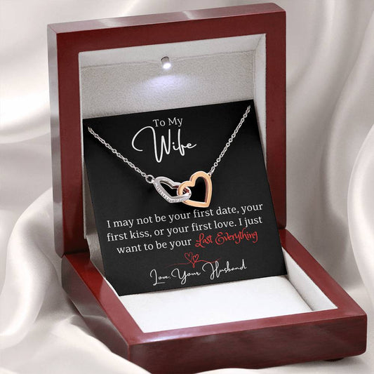 To My Wife Interlocking Hearts Necklace