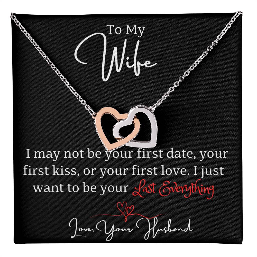 To My Wife Interlocking Hearts Necklace