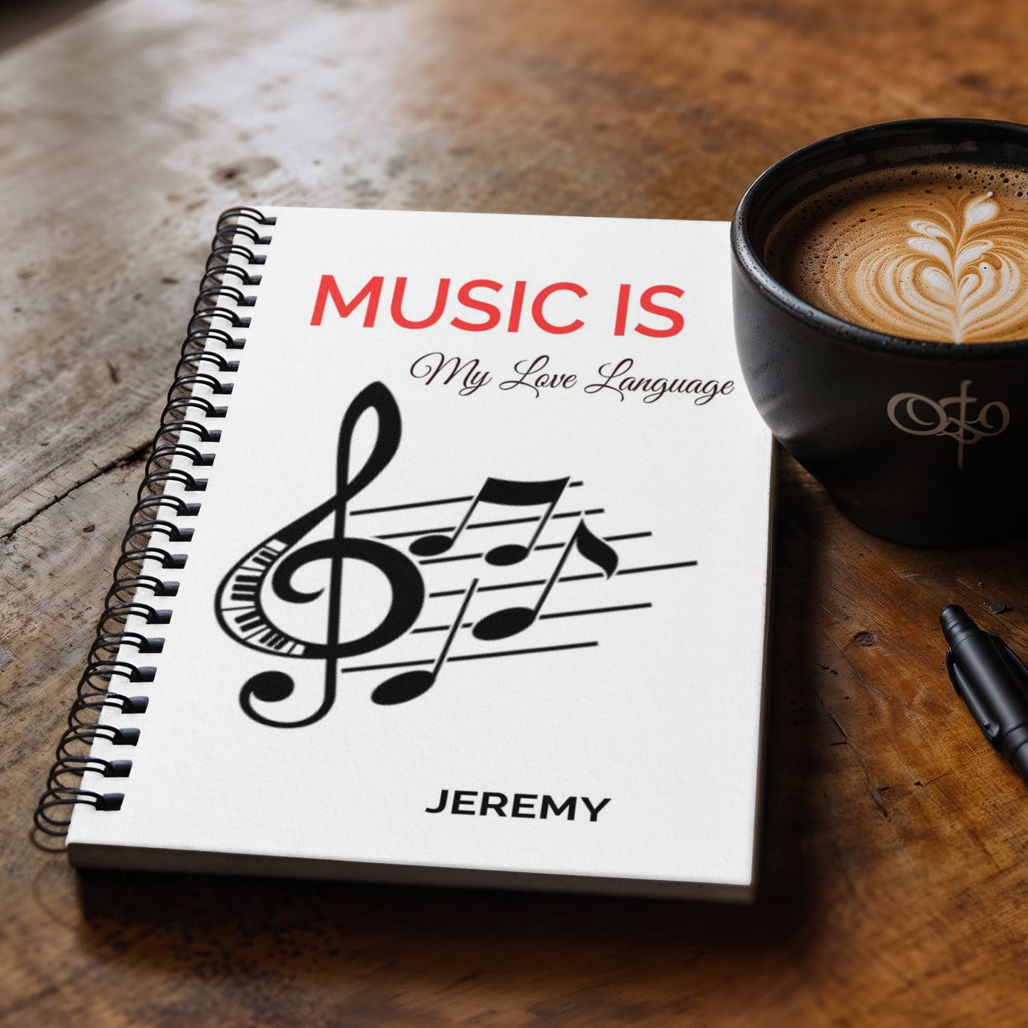 Personalized Music Lover Spiral Notebook