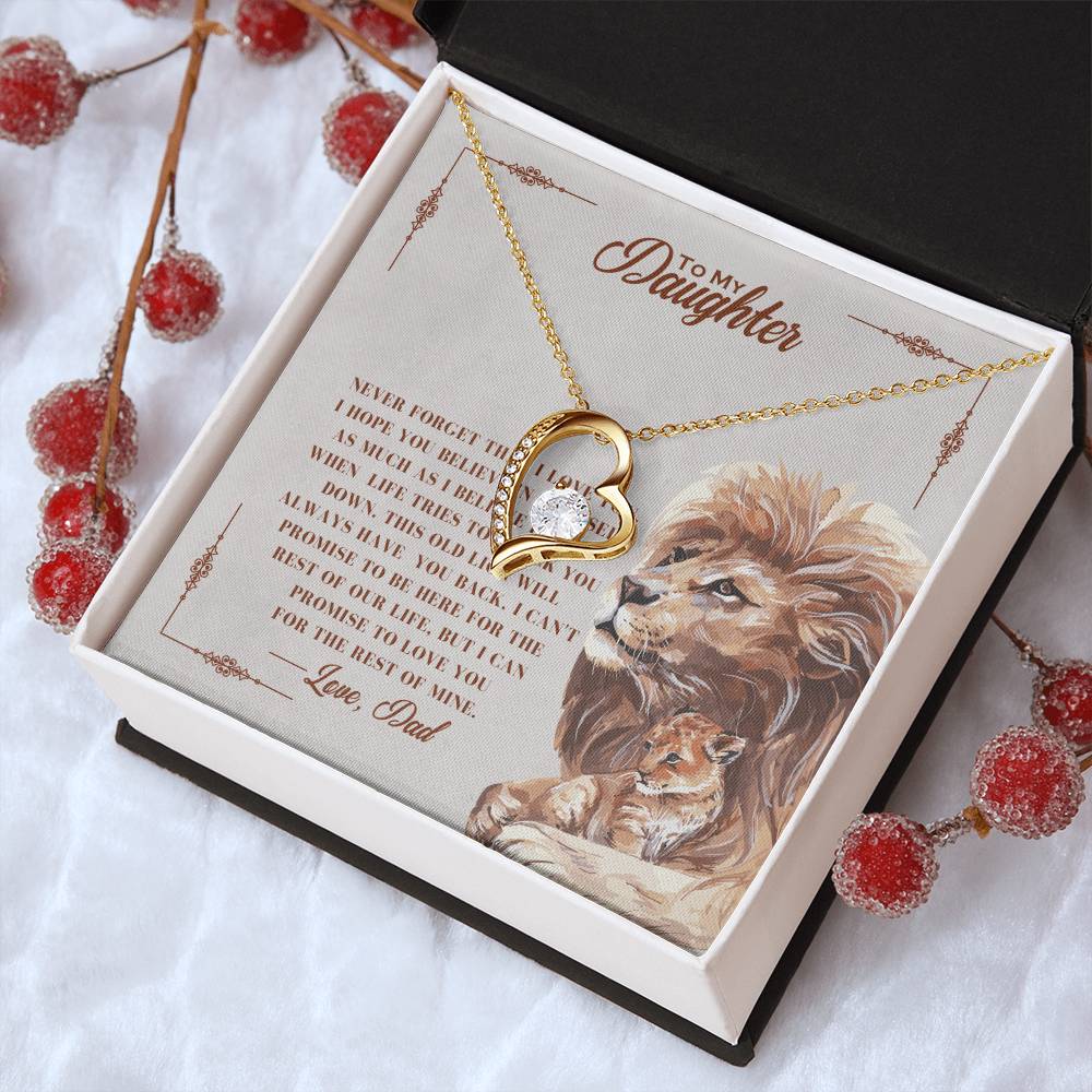 To My Daughter Forever Love Necklace