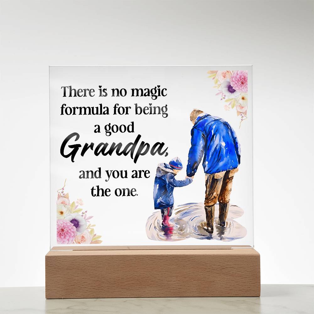 Acrylic Square Gift for Grandpa