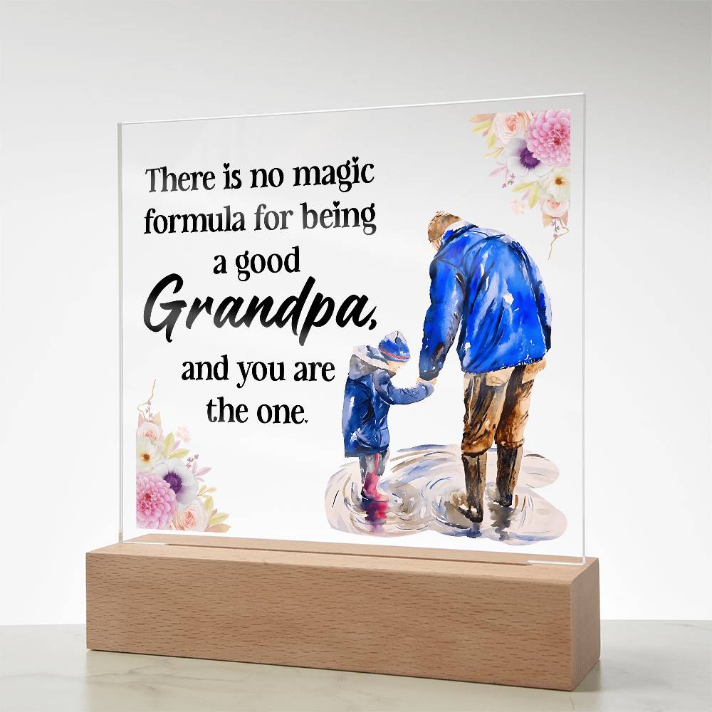 Acrylic Square Gift for Grandpa