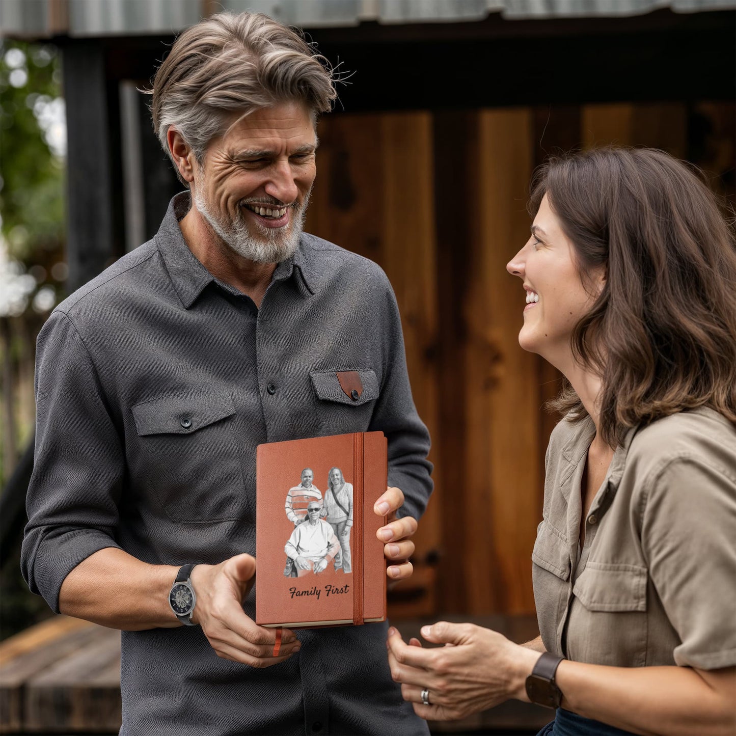 Custom Graphic Vegan Leather Journal