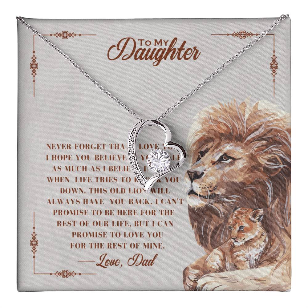 To My Daughter Forever Love Necklace