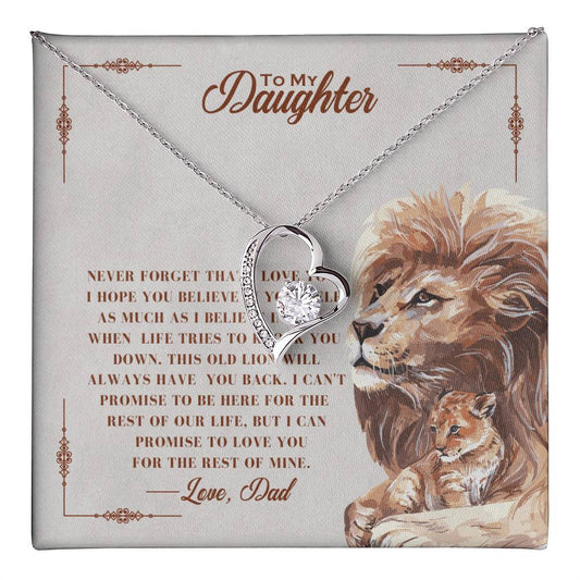 To My Daughter Forever Love Necklace