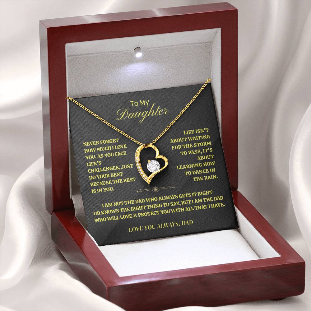 Forever Love Necklace with Message Card ~ Daughter