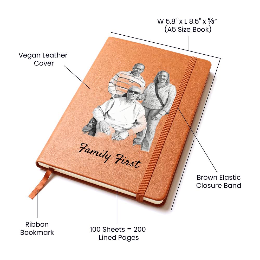 Custom Graphic Vegan Leather Journal